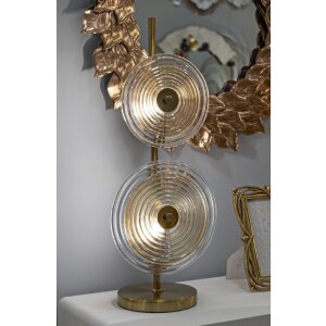 Mauro Ferretti Lampa Stołowa Wenecja Złoto Brąz 25x63 cm