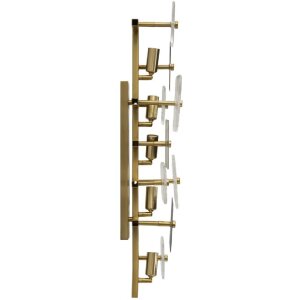 Mauro Ferretti Kinkiet Glassy E14 24x13x76 cm złoty