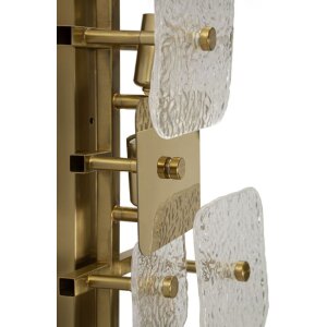 Mauro Ferretti Kinkiet Glassy E14 24x13x76 cm złoty