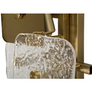 Mauro Ferretti Kinkiet Glassy E14 24x13x76 cm złoty