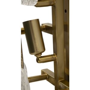 Mauro Ferretti Kinkiet Glassy E14 24x13x76 cm złoty