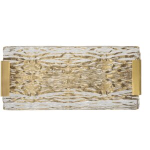 Mauro Ferretti Lampa Ścienna Oblin E14 36x15x10 cm złota naturalna