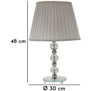 Mauro Ferretti Lampa Stołowa Tolly E27 30x48 cm srebrna