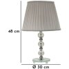 Mauro Ferretti Lampa Stołowa Tolly E27 30x48 cm srebrna