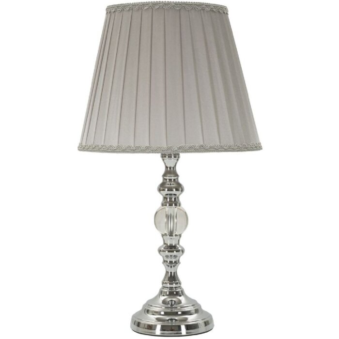 Mauro Ferretti Lampa Stołowa Tilly E27 Ø 25x46 cm Srebrna