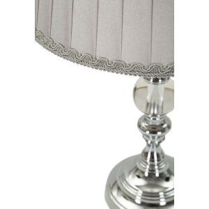 Mauro Ferretti Lampa Stołowa Tilly E27 Ø 25x46 cm Srebrna