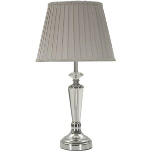 Mauro Ferretti Lampa Stołowa Srebrna E27 Ø 30x56 cm
