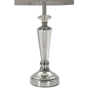 Mauro Ferretti Lampa Stołowa Srebrna E27 Ø 30x56 cm