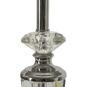 Mauro Ferretti Lampa Stołowa Srebrna E27 Ø 30x56 cm