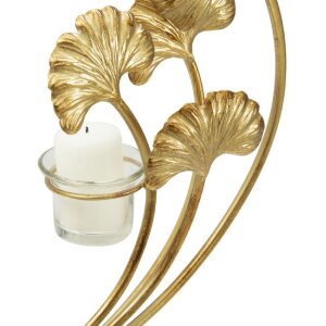 Mauro Ferretti Świecznik Iris 50x12x55 cm złoty czarny