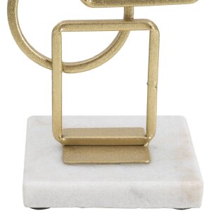 Mauro Ferretti Świecznik Marie 13x10x31,5 cm złoto-biały