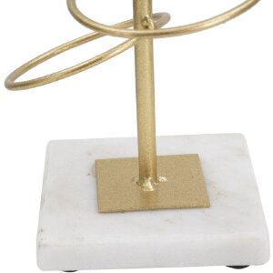 Mauro Ferretti Świecznik Ringi 14x13x50,5 cm złoty biały
