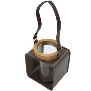Mauro Ferretti Laterna 16x13x18,5 cm brązowa