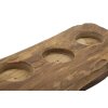 Mauro Ferretti Świecznik Teak 4-palnikowy 51x14x6 cm brązowy