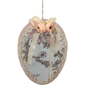 Clayre & Eef Dekoracja wisząca Egg Blue 21x4x30 cm...