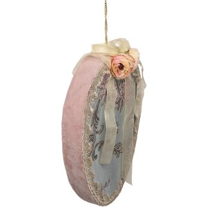 Clayre & Eef Dekoracja wisząca Egg Blue 21x4x30 cm...