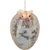 Clayre & Eef Dekoracja wisząca Egg Blue 21x4x30 cm Vintage Look