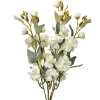 Clayre & Eef gałązka dekoracyjna białe kwiaty 51 cm plastik 10x10x51 cm