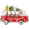 Clayre & Eef 6Y5855 Model autobusu LED czerwony biały 31x15x21 cm Zasilanie bateryjne