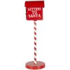 Metalowa skrzynka na listy Clayre & Eef Letters to Santa Red Ø15x50cm w stylu wiejskim
