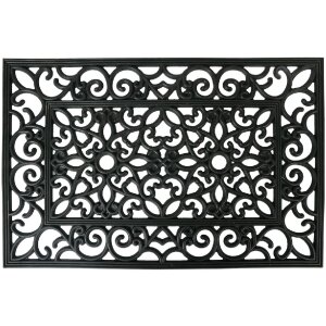 Clayre & Eef MC270 Mata do drzwi czarna 60x40x1 cm...