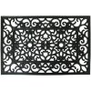 Clayre & Eef MC270 Mata do drzwi czarna 60x40x1 cm gumowa prostokątna Classic