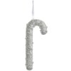 Clayre & Eef 66178 Wisiorek Candy Cane Biały 7x2x17 cm Plastikowy brokat