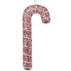 Clayre & Eef 66179 Wisiorek dekoracyjny Candy Cane różowy brokat 7x2x17cm