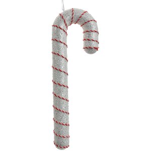 Clayre & Eef 66185 Wisiorek Candy Cane Biały Czerwony 11x4x33 cm