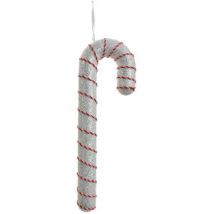 Clayre & Eef 66185 Wisiorek Candy Cane Biały Czerwony 11x4x33 cm