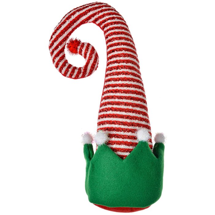 Clayre & Eef 66198 Dekoracja świąteczna Świąteczna czapka elfa 17x8x35 cm