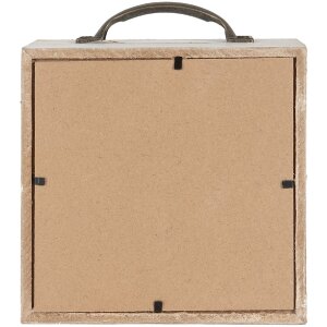 Clayre & Eef 65878 Skarbonka Biała 15x8x18 cm Country Style MDF Szkło