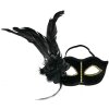 Clayre & Eef 66189 Maska Black Gold 22x9x21 cm Poliester z piórami