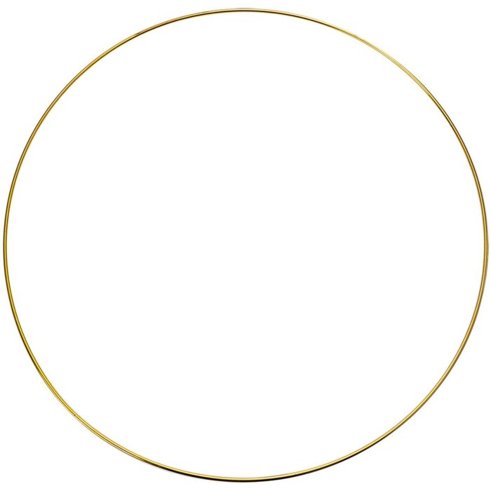 Clayre & Eef 66200L Dekoracyjny Ring Złoty Ø 40x1 cm