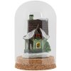 Clayre & Eef Szklany dzwonek Ø8x12cm Przezroczysty z korkową podstawą Dekoracja
