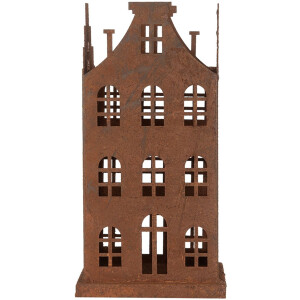 Clayre & Eef 6Y5775 Zestaw 2 metalowych brązowych dekoracji do domu w stylu wiejskim 11x11x21cm