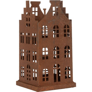Clayre & Eef 6Y5775 Zestaw 2 metalowych brązowych dekoracji do domu w stylu wiejskim 11x11x21cm