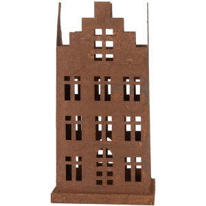 Clayre & Eef 6Y5775 Zestaw 2 metalowych brązowych dekoracji do domu w stylu wiejskim 11x11x21cm