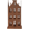 Clayre & Eef 6Y5775 Zestaw 2 metalowych brązowych dekoracji do domu w stylu wiejskim 11x11x21cm