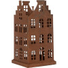 Clayre & Eef 6Y5775 Zestaw 2 metalowych brązowych dekoracji do domu w stylu wiejskim 11x11x21cm