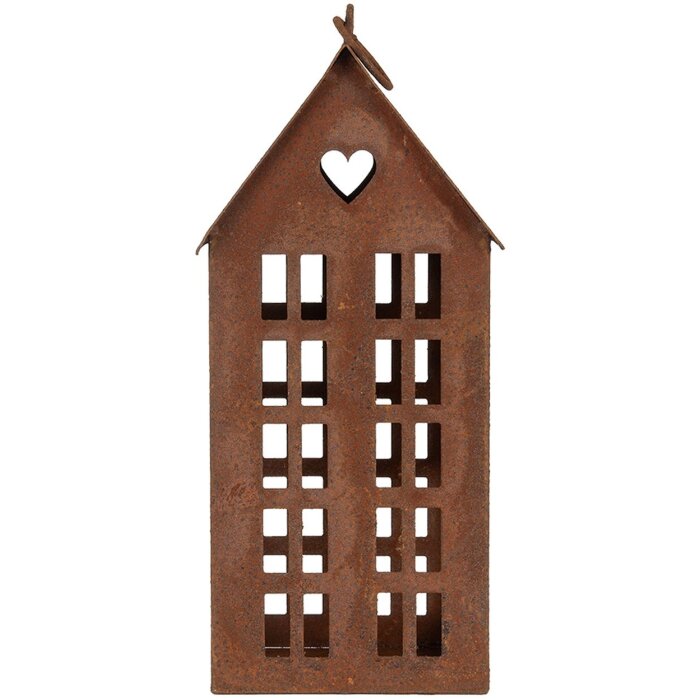 Clayre & Eef 6Y5792 Dekoracja Dom Metal Brązowy 13x11x30 cm Styl wiejski