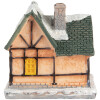 Clayre & Eef 6PR5733 Domek dekoracyjny z diodą LED pomarańczowo-zielony 6x5x6 cm