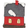 Clayre & Eef 6PR5739 Dekoracja Dom LED czerwony szary 6x5x7 cm polyresin