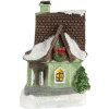 Clayre & Eef 6PR5740 Dekoracja Domek z diodami LED 5x5x8 cm Dekoracja świąteczna z polyresinu