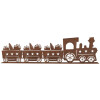 Clayre & Eef 6Y5777 Dekoracja Pociąg Metal Brązowy 34x5x10 cm Styl wiejski
