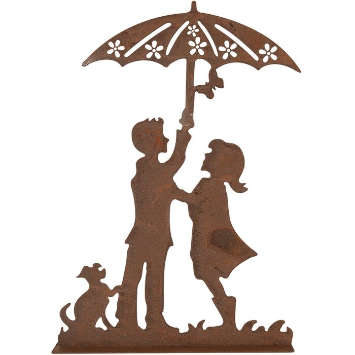 Clayre & Eef 6Y5781 Dekoracja dla dzieci metalowa figurka w stylu country 21x5x31 cm