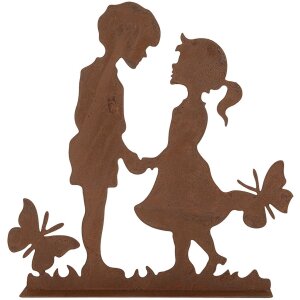 Clayre & Eef 6Y5782 Dekoracja dziecięca metalowa brązowa 25x5x25 cm styl wiejski