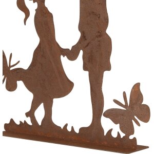 Clayre & Eef 6Y5782 Dekoracja dziecięca metalowa brązowa 25x5x25 cm styl wiejski