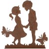 Clayre & Eef 6Y5782 Dekoracja dziecięca metalowa brązowa 25x5x25 cm styl wiejski