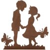 Clayre & Eef 6Y5782 Dekoracja dziecięca metalowa brązowa 25x5x25 cm styl wiejski